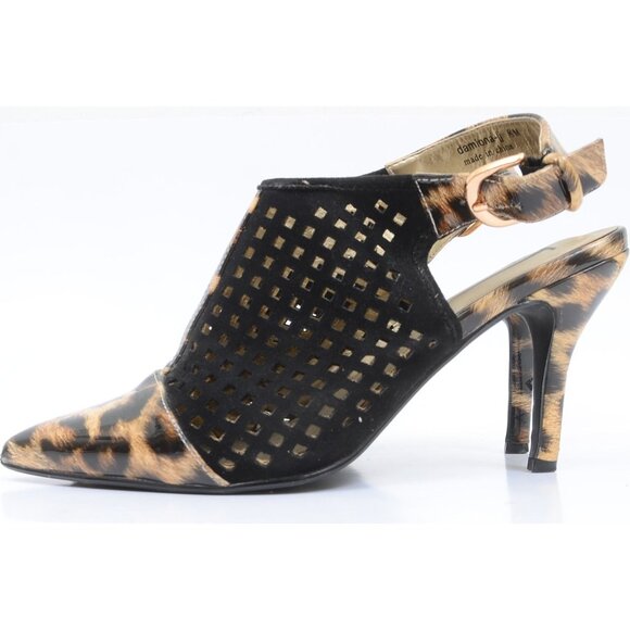 J. Renee Damiona-jj Women's 8 Animal Print Mesh Cap-Toe Slingback Pointed Heels - Picture 6 of 10
